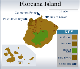 Galapagos - Floreana Island Map
