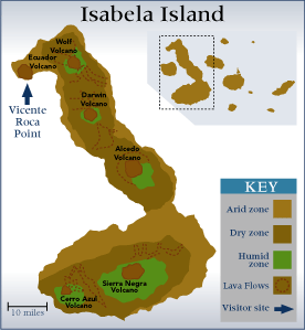 Galapagos - Isabela Island Map