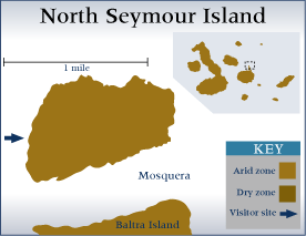 Galapagos - North Seymour Island Map