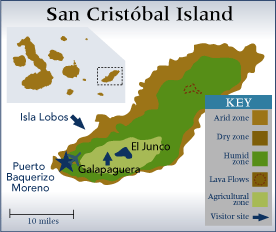 Galapagos - San Cristobal Island Map